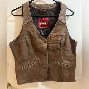 Ladies Indian Leather vest. Size Large. Worn twice.